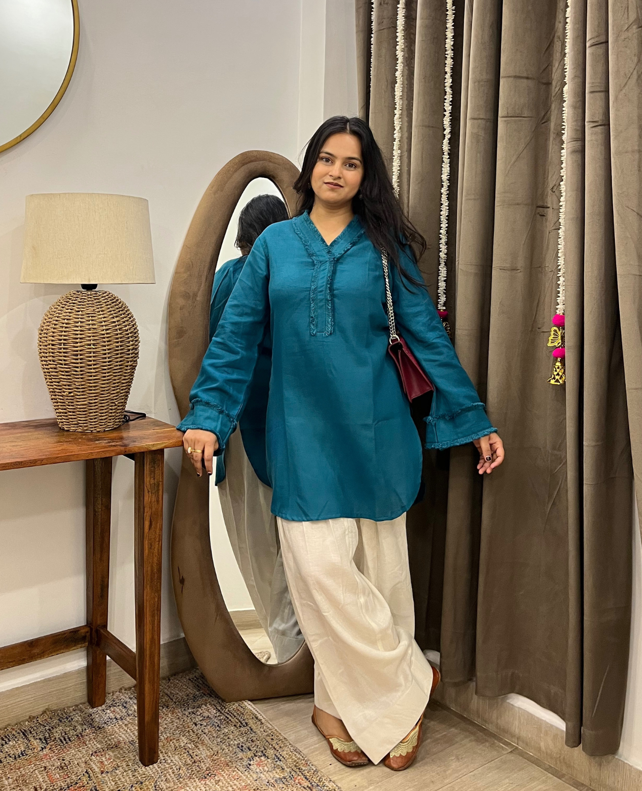 Not So Basic- Teal Blue Everday Kurta