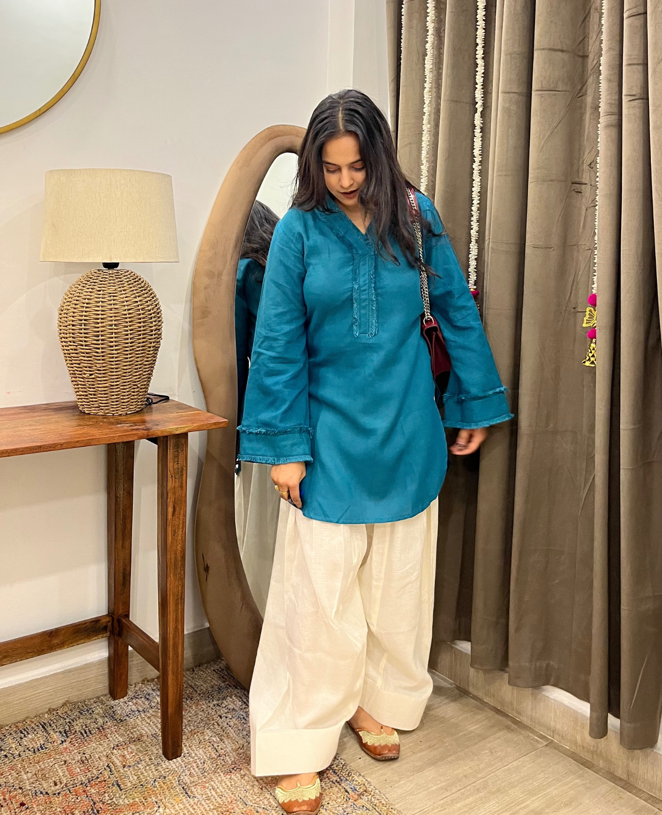 Not So Basic- Teal Blue Everday Kurta