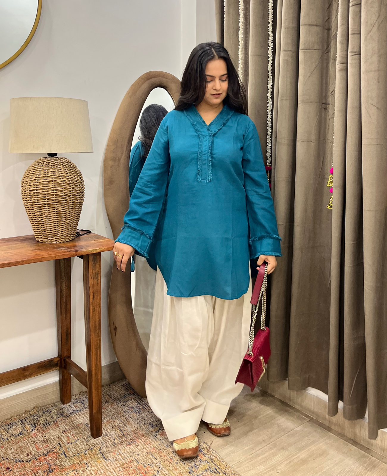Not So Basic- Teal Blue Everday Kurta