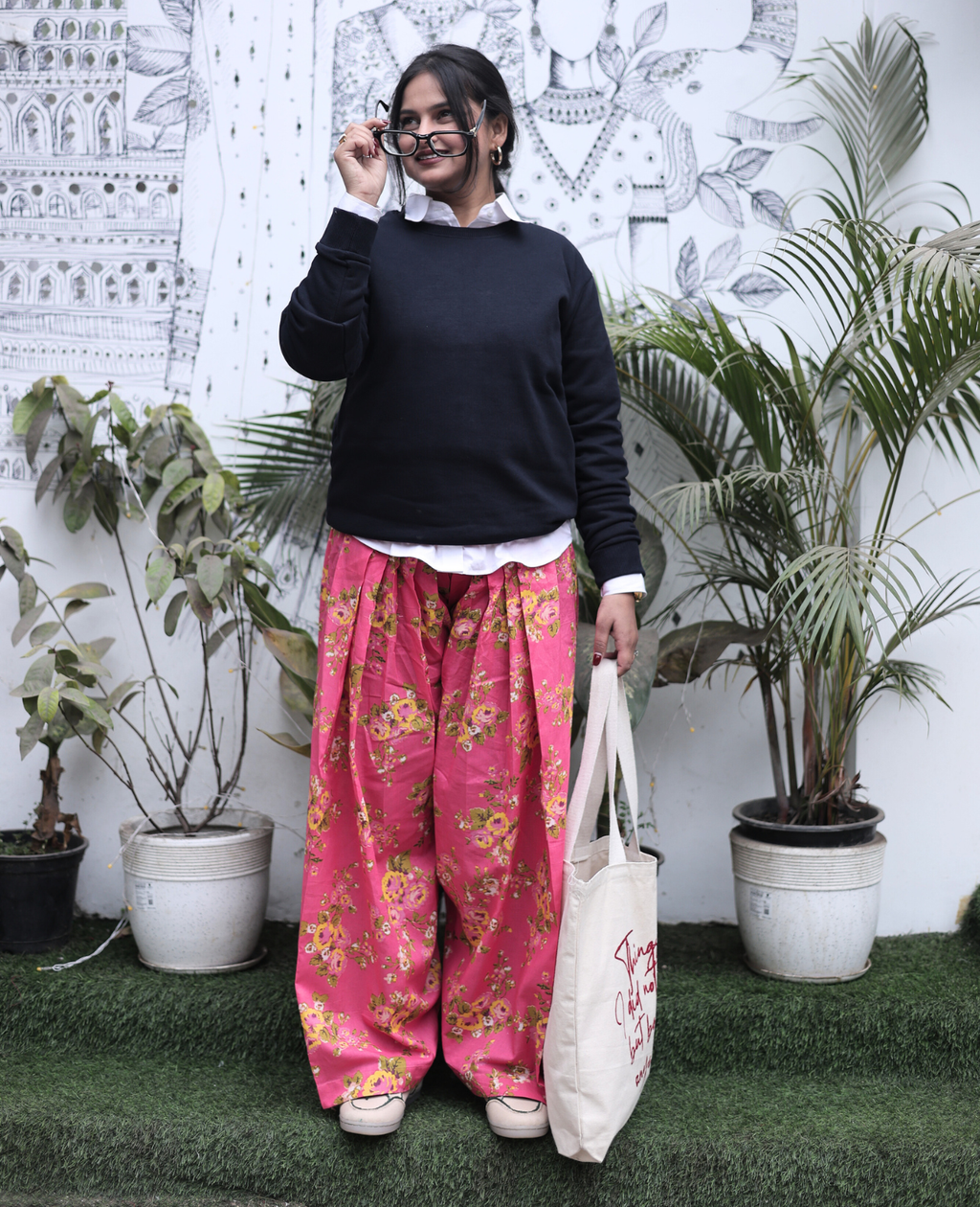 Gulabi Garden Farshi Salwar