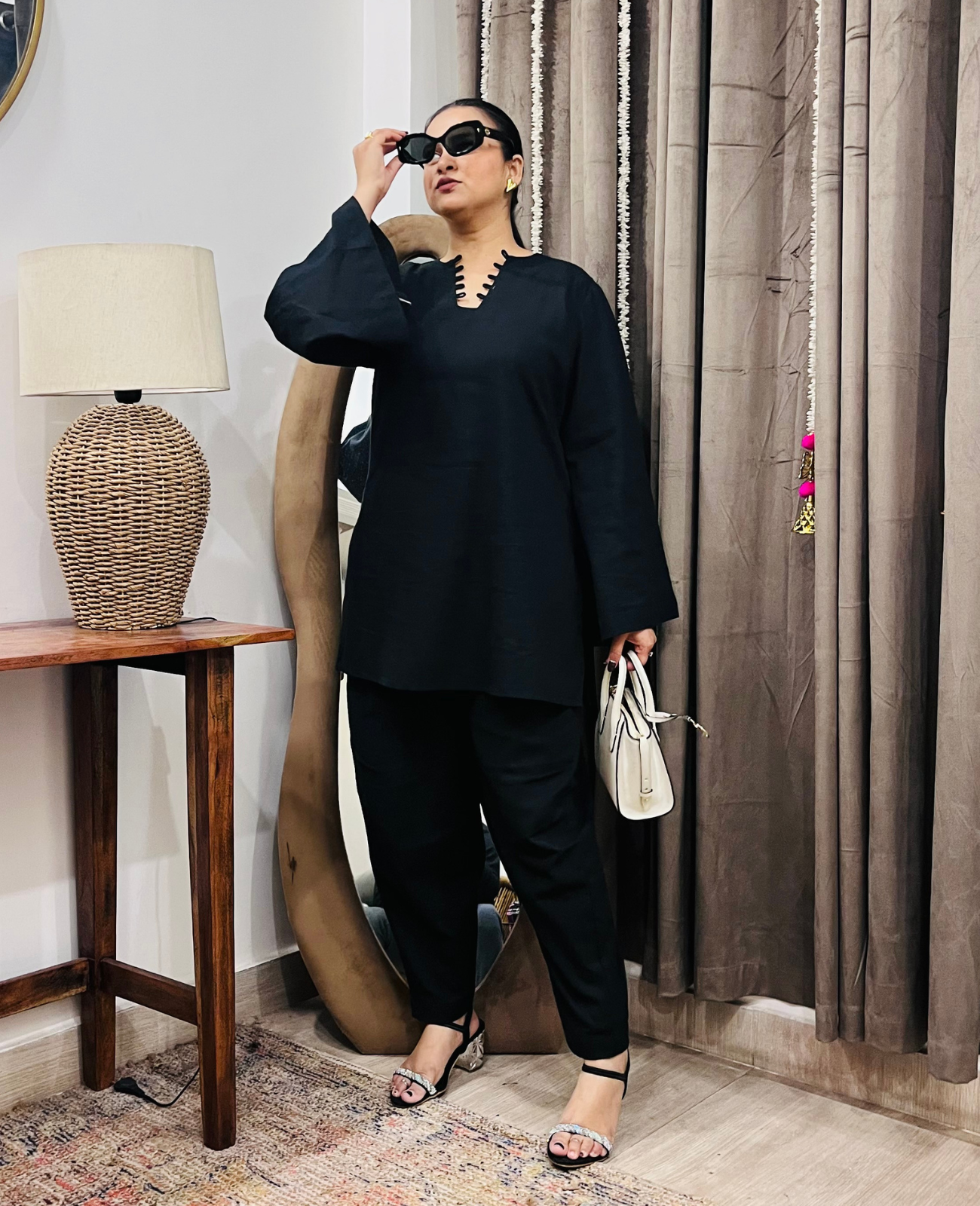 Slate Linen Textured Co-ord Set