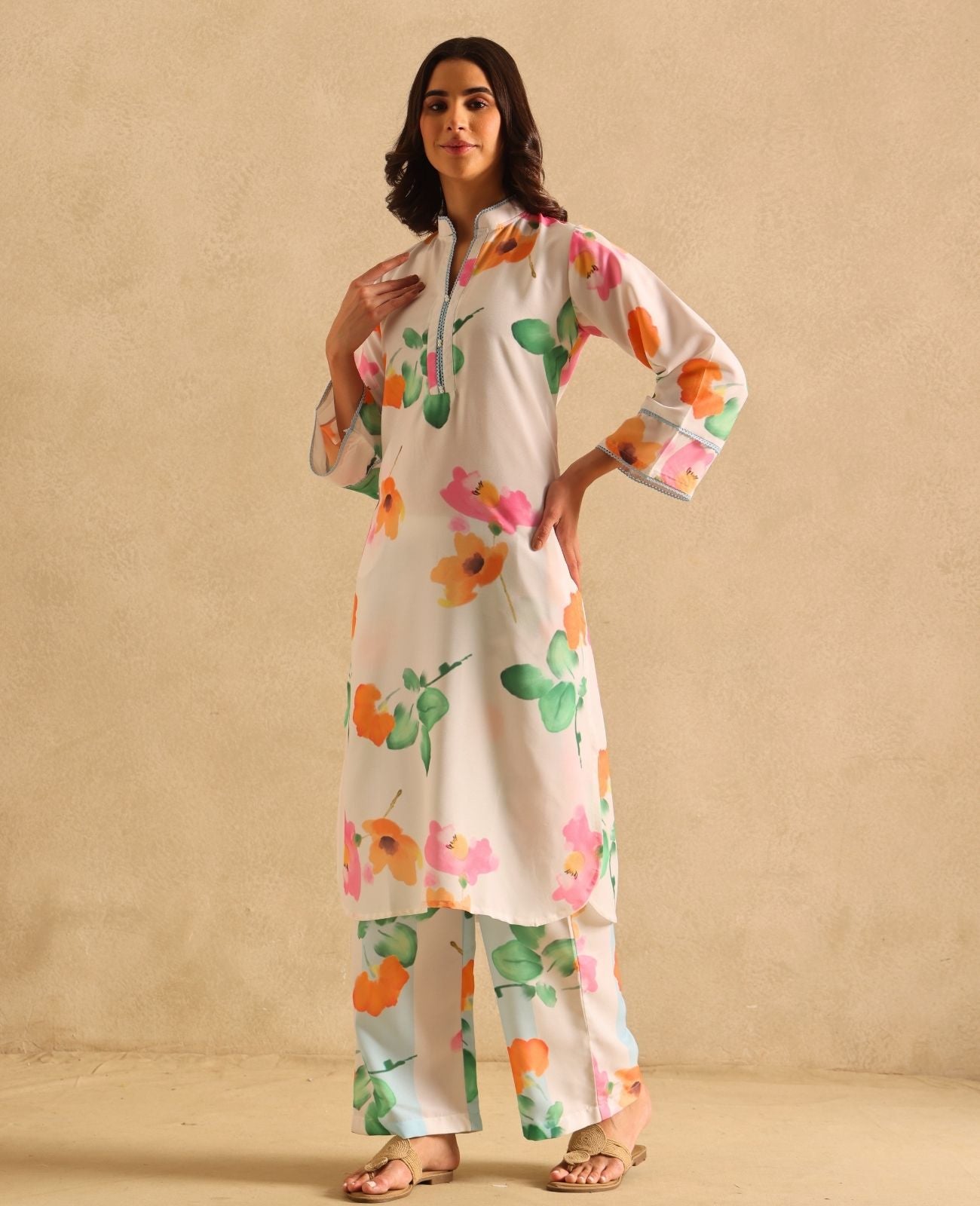 Poppy Petals Kurta Set