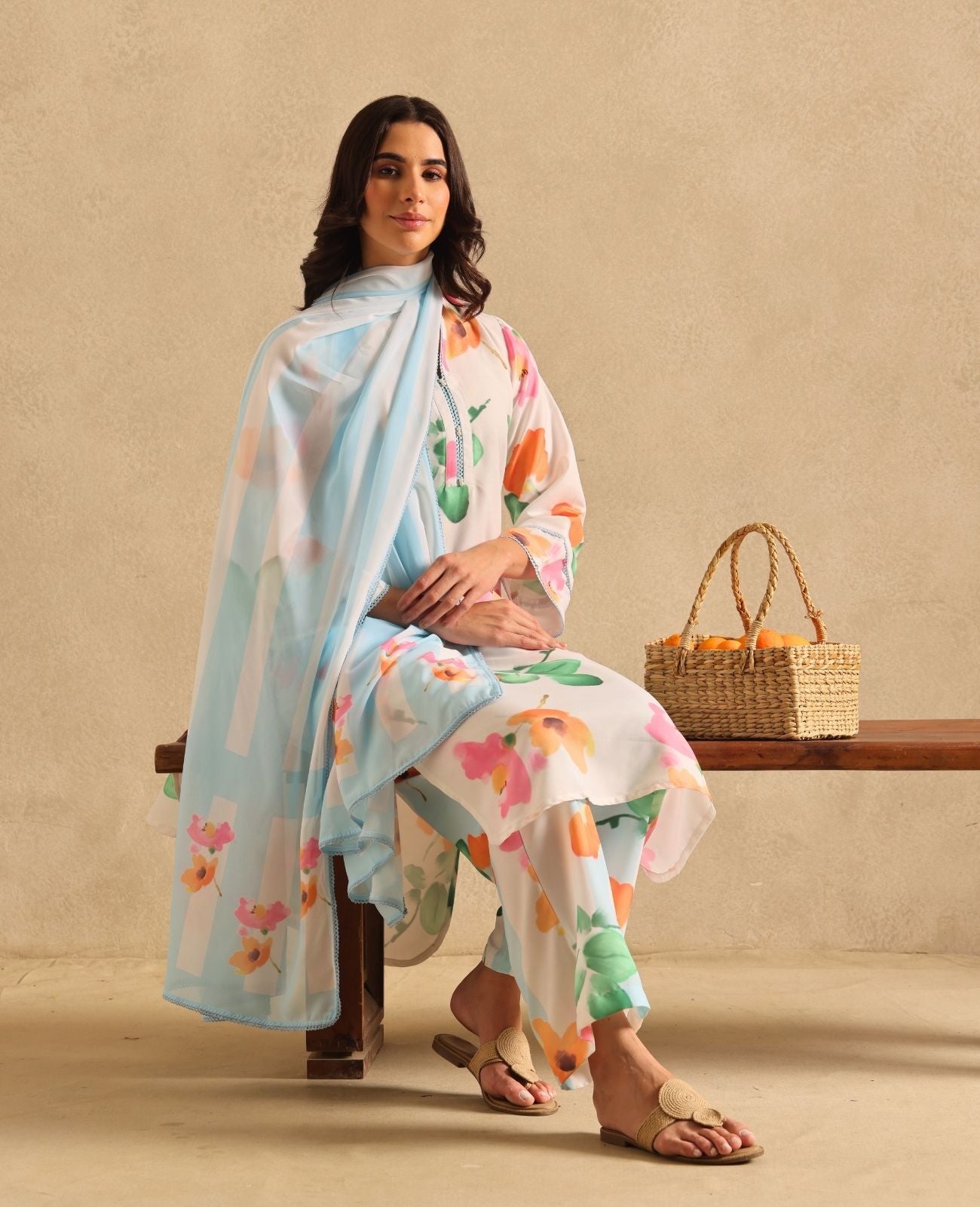 Poppy Petals Kurta Set