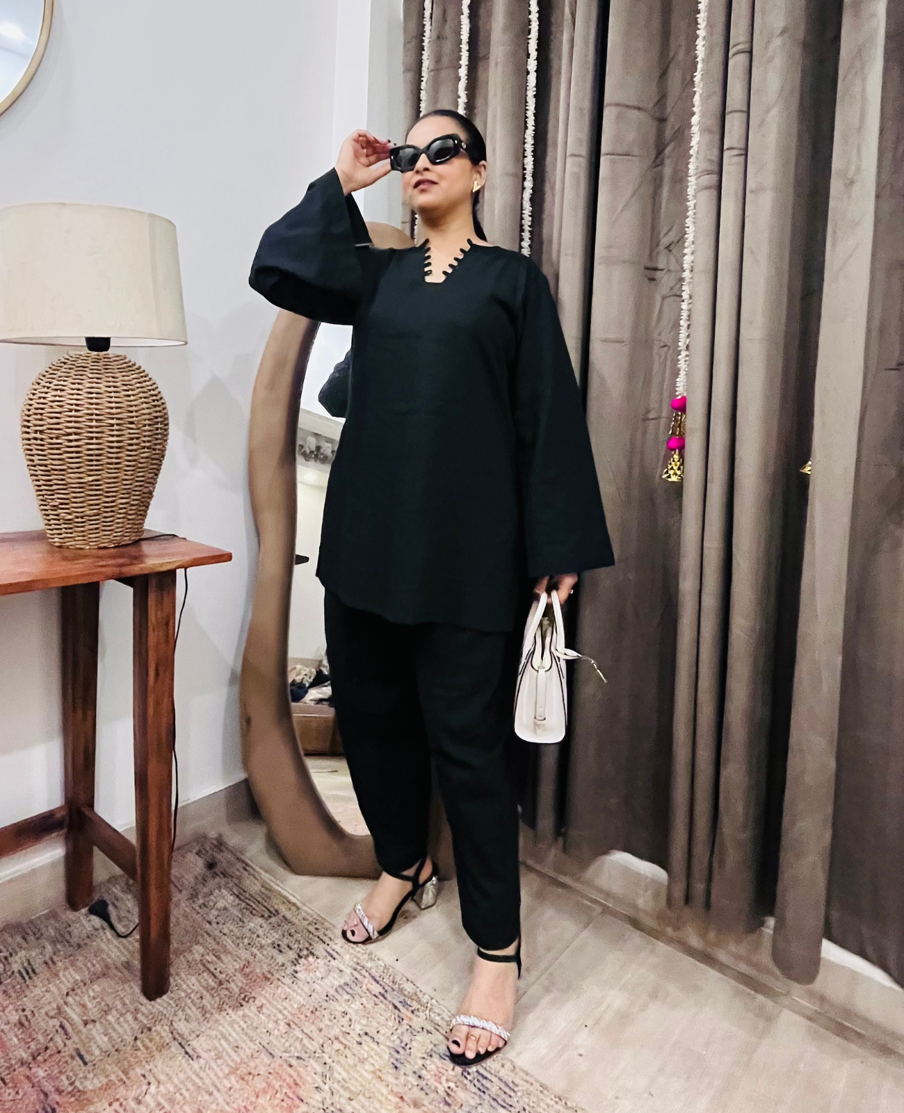 Slate Linen Textured Co-ord Set