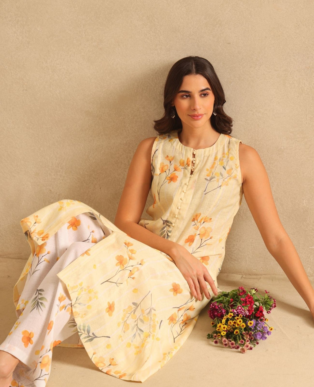 Butter Daisy Kurta Set – Set of 2