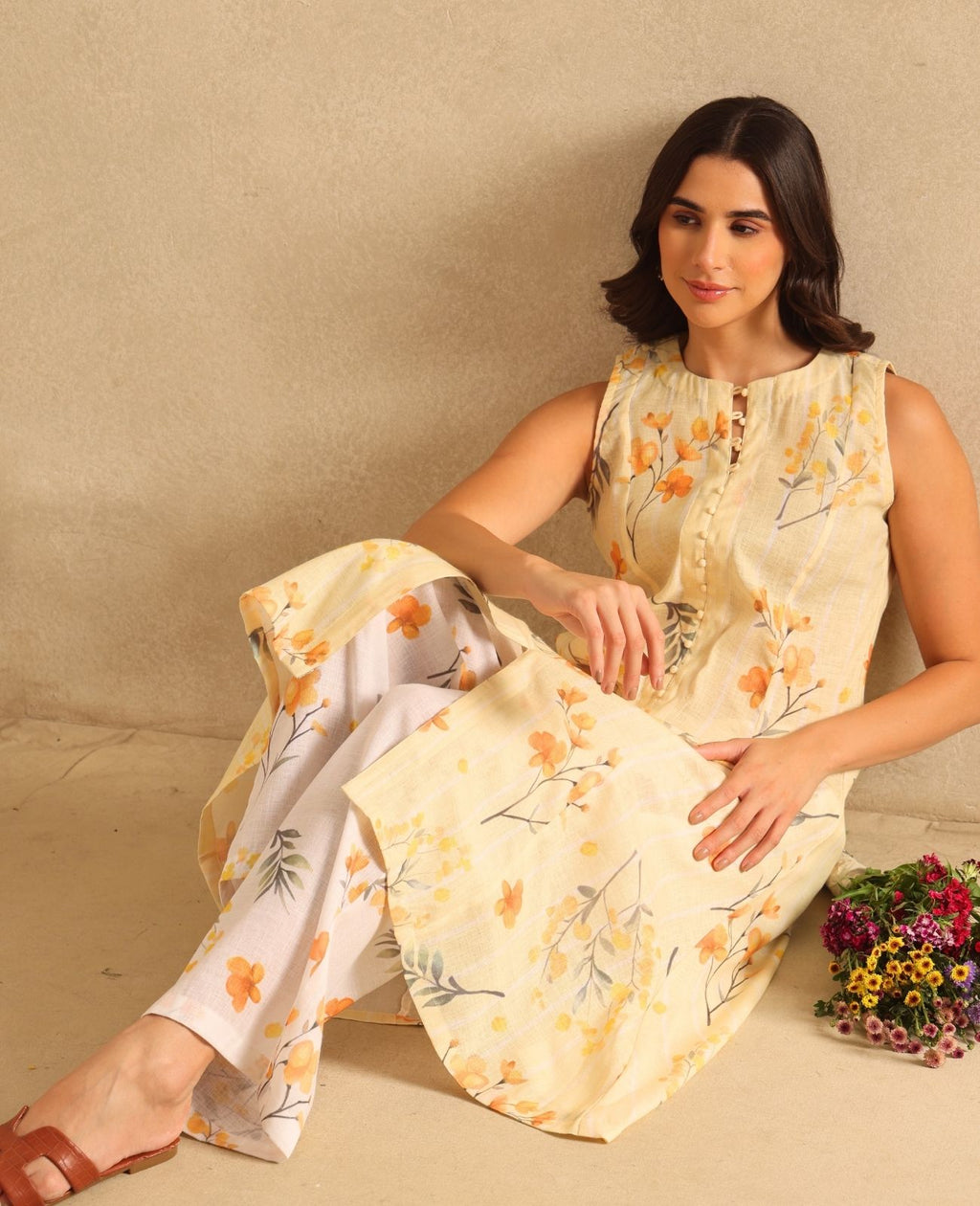 Butter Daisy Kurta Set – Set of 2