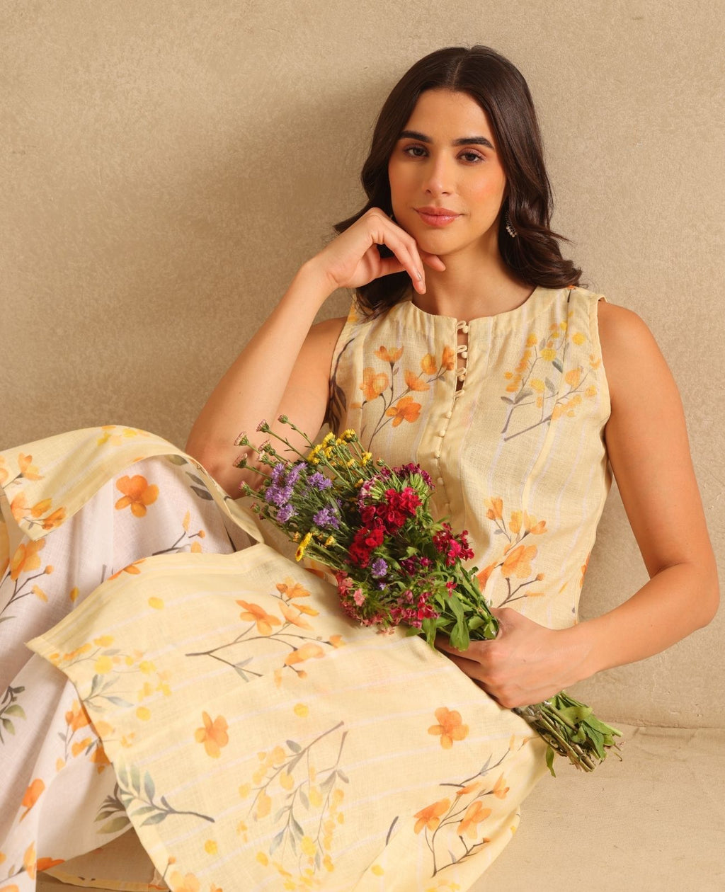 Butter Daisy Kurta Set – Set of 2