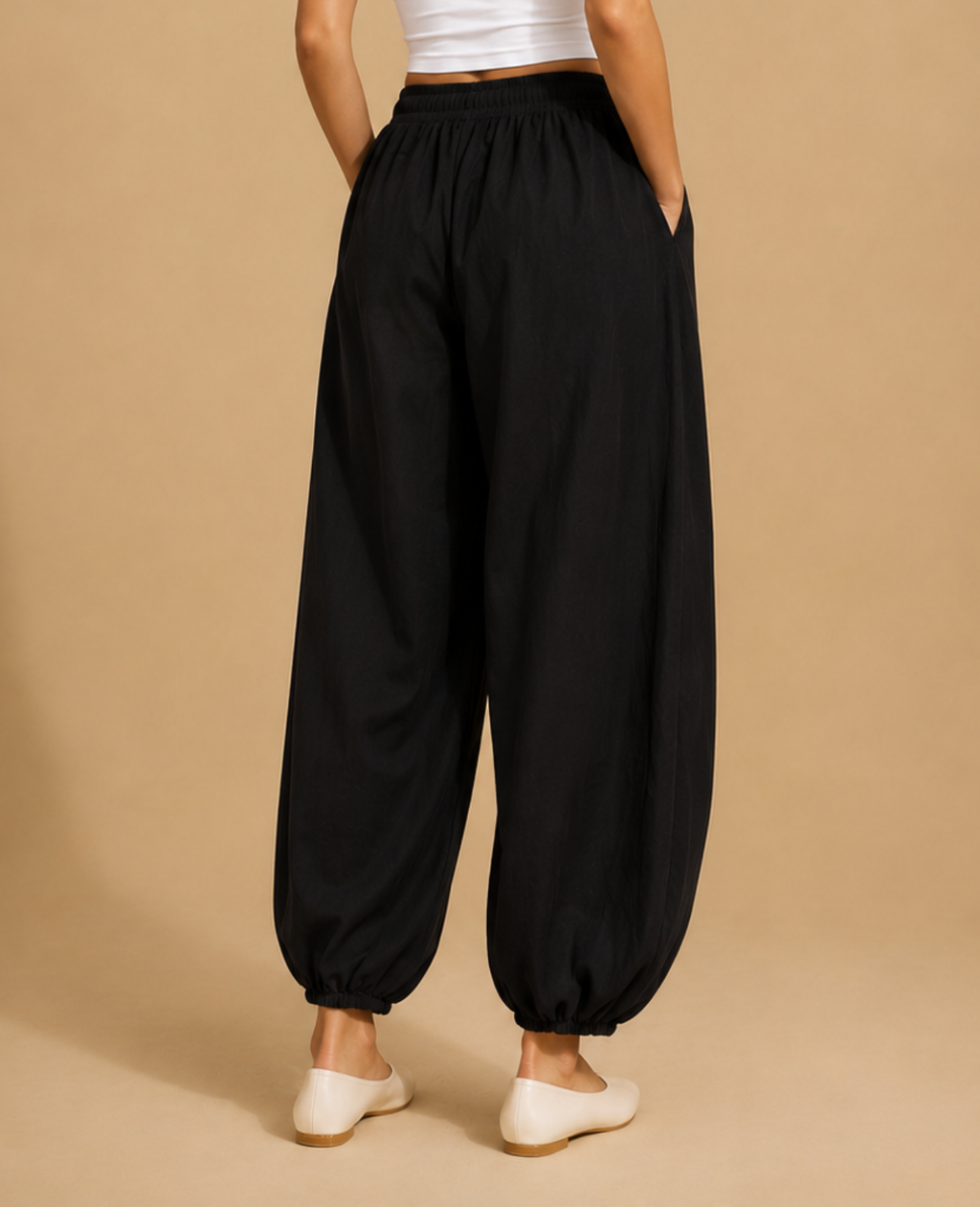 Raven Classic White Balloon Pants