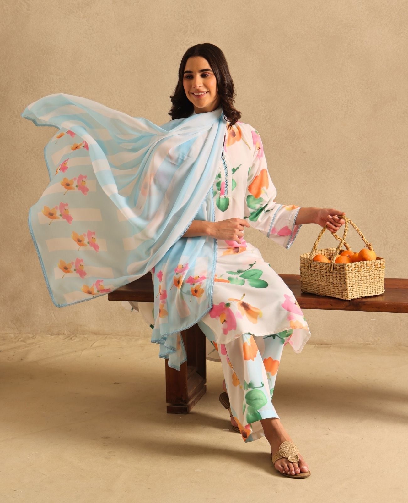 Poppy Petals Kurta Set