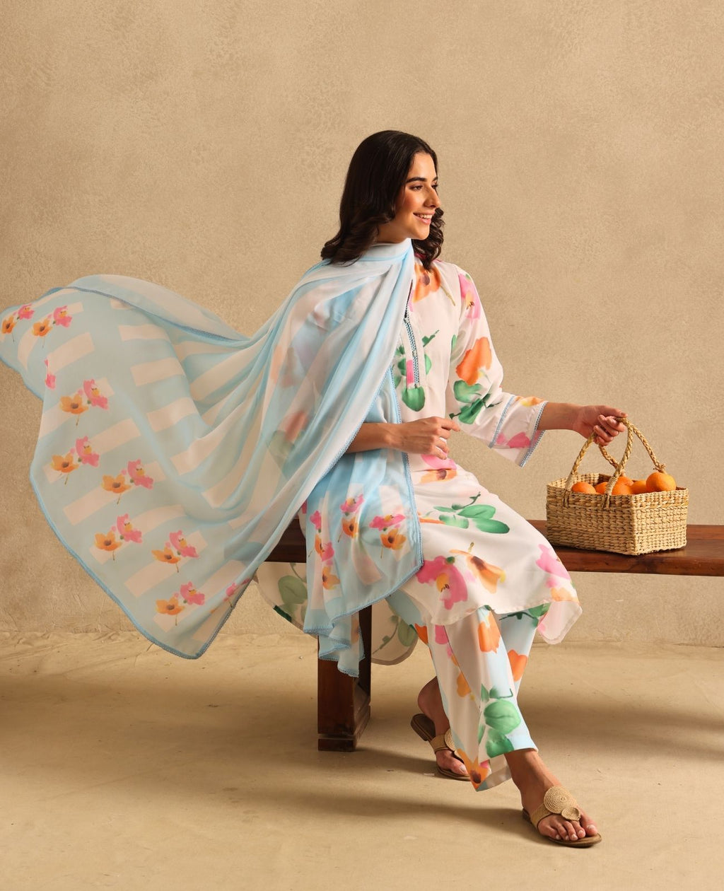 Poppy Petals Kurta Set