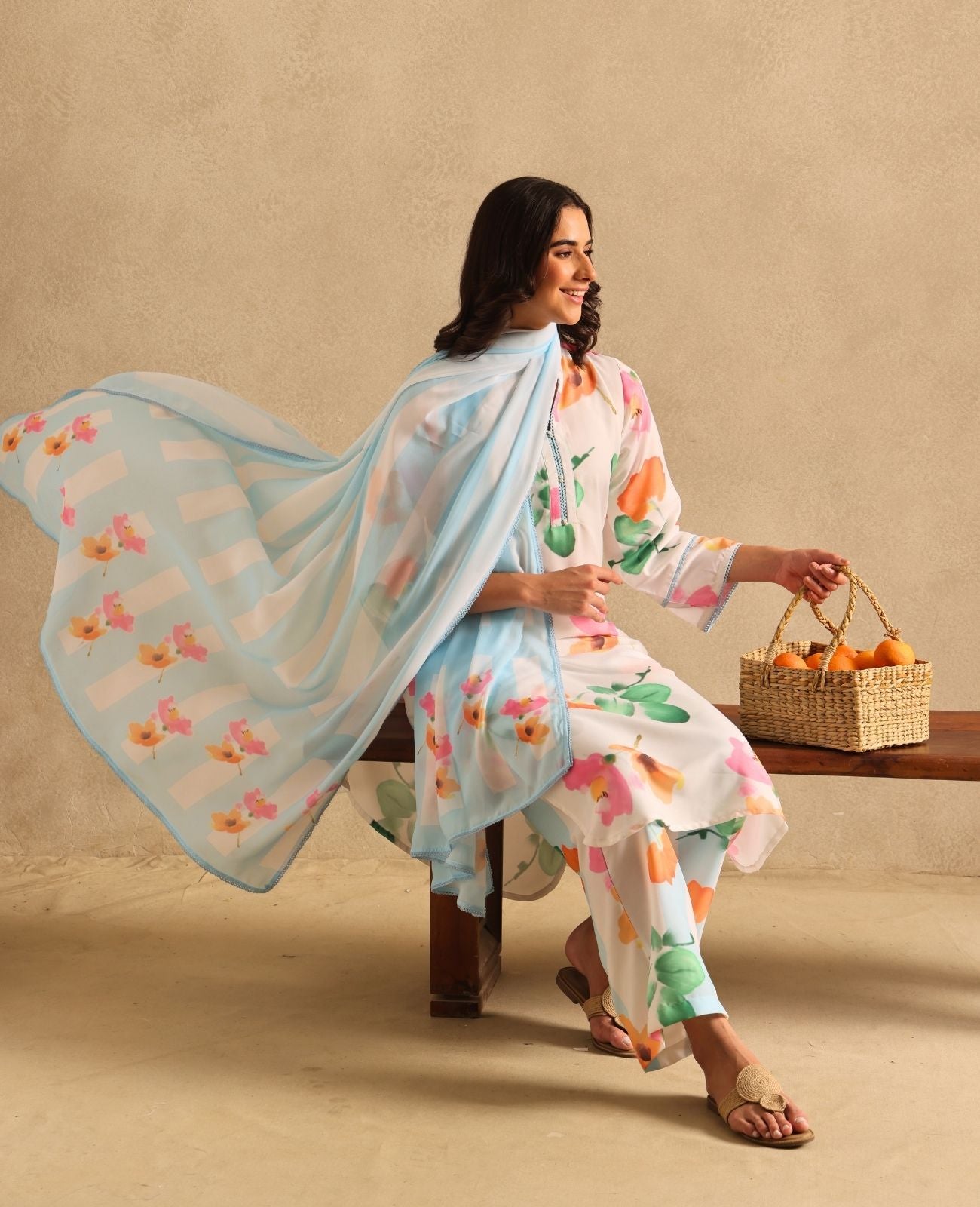 Poppy Petals Kurta Set
